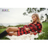 VESTIDO LOVE TARTAN ROJO DE FETICHE SUANCES