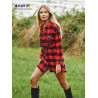 RED LOVE TARTAN DRESS BY FETICHE SUANCES