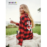 VESTIDO LOVE TARTAN ROJO DE FETICHE SUANCES