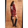 VESTIDO LOVE TARTAN ROJO DE FETICHE SUANCES