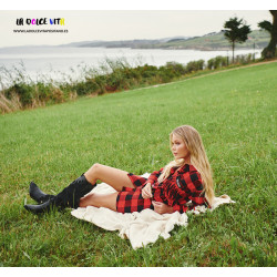 VESTIDO LOVE TARTAN ROJO DE FETICHE SUANCES