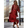 IBBAN BURGUNDER FAUZIA KLEID