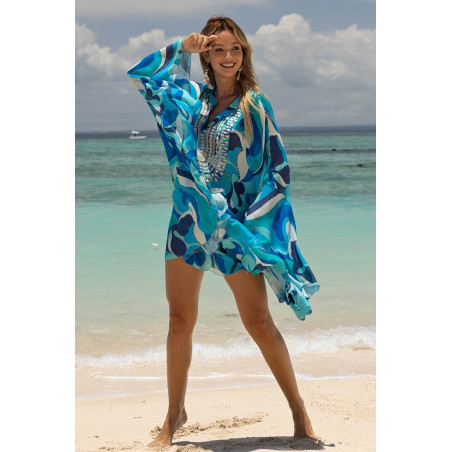 BLUE RACHEL KAFTAN MISS JUNE
