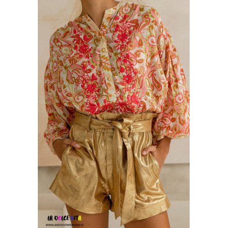 GOLD GLITTER SHORTS BY MISS JUNE