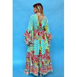 CEFALU DRESS OF ANTICA SARTORIA "LEONI AL SOLE"