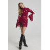 BURGUNDY BLOOM DRESS BY FETICHE SUANCES