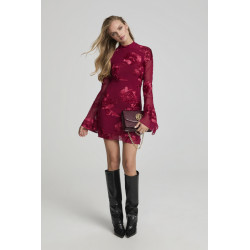 BURGUNDY BLOOM DRESS BY FETICHE SUANCES