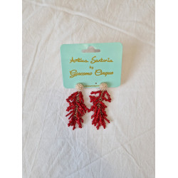 CORAL EARRINGS OF ANTICA SARTORIA