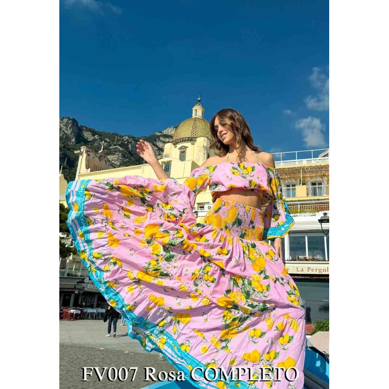 LIMONCELLO TOP AND SKIRT SET ANTICA SARTORIA