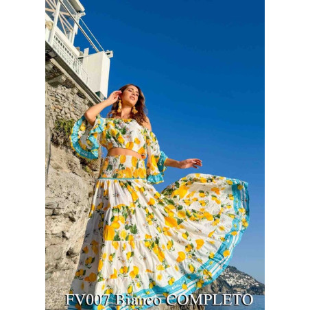 LIMONCELLO TOP AND SKIRT SET ANTICA SARTORIA