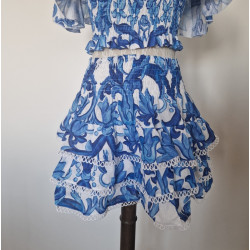 COMPLETO TOP E GONNA BLU LUISA POSITANO